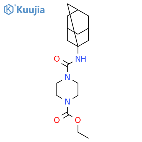 4-(Adamantan-1-ylcarbamoyl)-piperazine-1-carboxylic acid ethyl ester structure