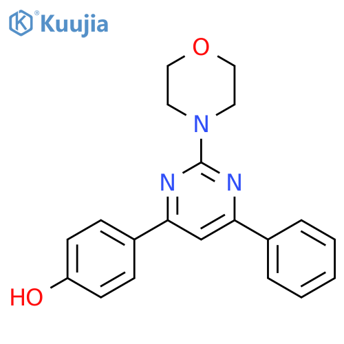 Phenol, 4-[2-(4-morpholinyl)-6-phenyl-4-pyrimidinyl]- structure