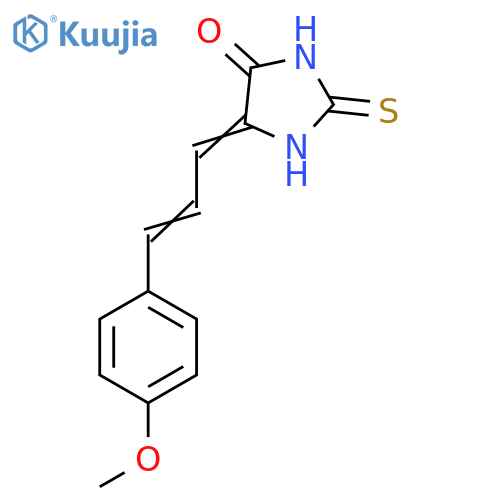 5-[3-(4-Methoxyphenyl)prop-2-en-1-ylidene]-2-sulfanylideneimidazolidin-4-one structure