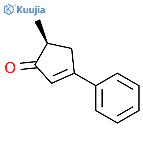 2-Cyclopenten-1-one, 5-methyl-3-phenyl-, (5S)- structure