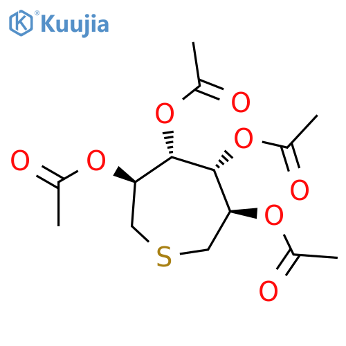 Galactitol, 1,6-dideoxy-1,6-epithio-, tetraacetate structure