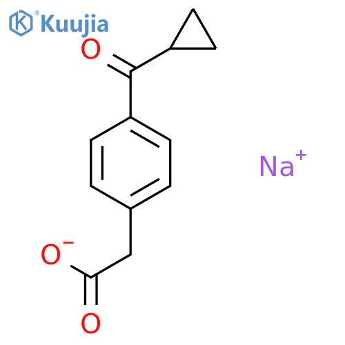 Sodium 2-(4-(cyclopropanecarbonyl)phenyl)acetate structure