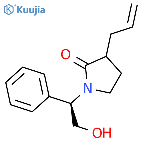 2-Pyrrolidinone, 1-[(1R)-2-hydroxy-1-phenylethyl]-3-(2-propenyl)- structure