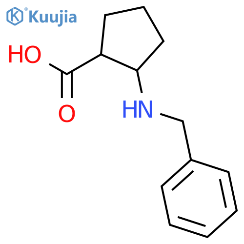(1R,2S)-2-(Benzylamino)cyclopentane-1-carboxylic acid structure