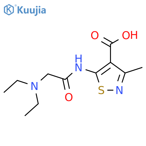 4-Isothiazolecarboxylic acid, 5-(2-(diethylamino)acetamido)-3-methyl- structure