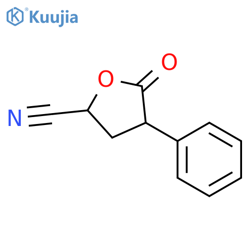 5-Oxo-4-phenyltetrahydro-2-furancarbonitrile structure