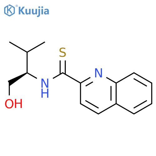 2-Quinolinecarbothioamide, N-[(1R)-1-(hydroxymethyl)-2-methylpropyl]- structure