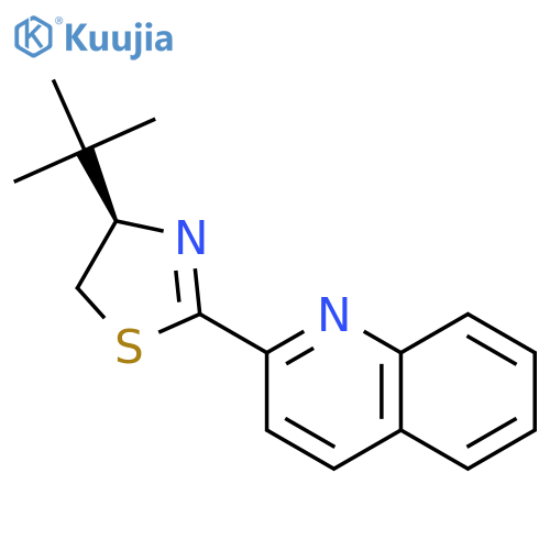 Quinoline, 2-[(4R)-4-(1,1-dimethylethyl)-4,5-dihydro-2-thiazolyl]- structure
