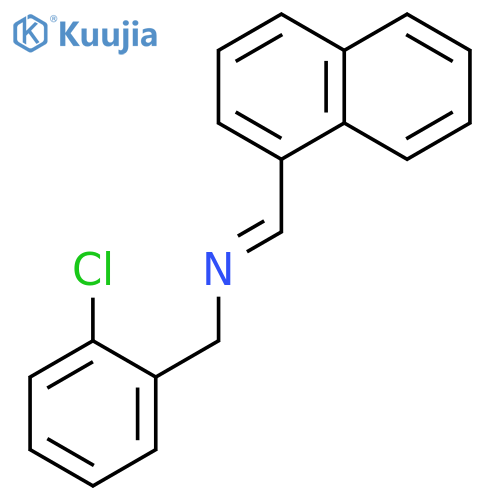 Benzenemethanamine, 2-chloro-N-(1-naphthalenylmethylene)- structure