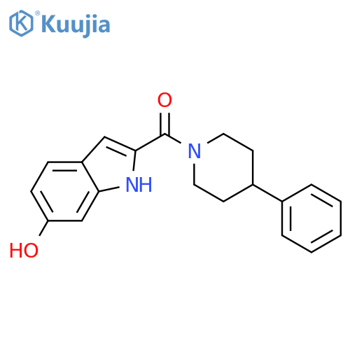 Piperidine, 1-[(6-hydroxy-1H-indol-2-yl)carbonyl]-4-phenyl- structure