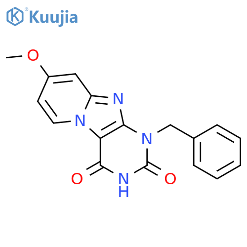 Pyrido[2,1-f]purine-2,4(1H,3H)-dione, 8-methoxy-1-(phenylmethyl)- structure