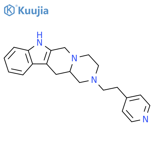 2-(2-(4-Pyridyl)ethyl)-1,2,3,4,6,7,12,12a-octahydropyrazino(2',1':6,1)pyrido(3,4-b)indole structure