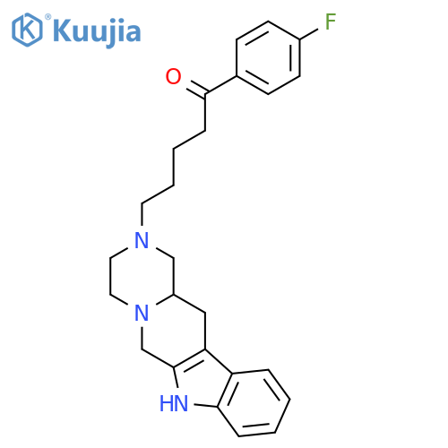 1-Pentanone,1-(4-fluorophenyl)-5-(3,4,6,7,12,12a-hexahydropyrazino[1',2':1,6]pyrido[3,4-b]indol-2(1H)-yl)- structure