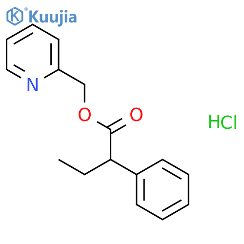 2-Pyridylmethyl alpha-phenylbutyrate hydrochloride structure