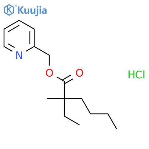 2-Pyridylmethyl alpha-ethyl-alpha-methylhexanoate hydrochloride structure