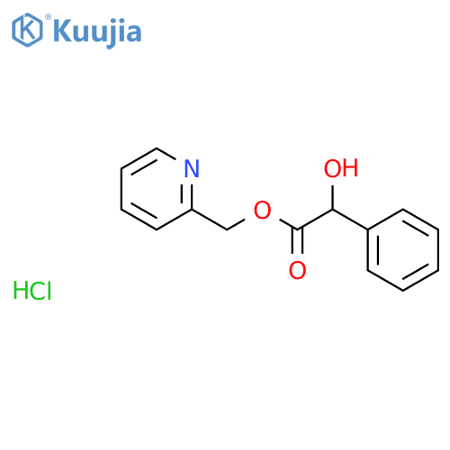 Pyridin-2-ylmethyl 2-hydroxy-2-phenylacetate;hydrochloride structure