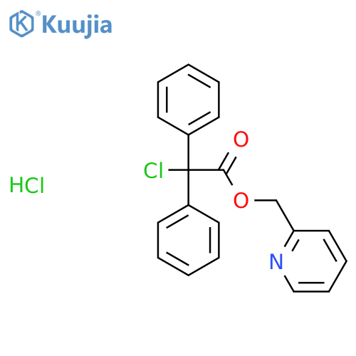 Benzeneacetic acid, alpha-chloro-alpha-phenyl-, 2-pyridinylmethyl ester, hydrochloride structure