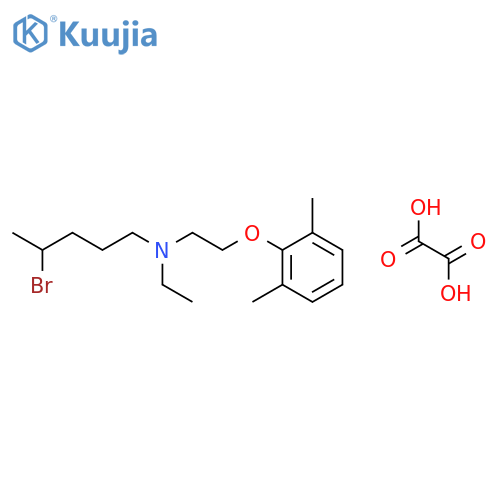 1-Pentylamine, 4-bromo-N-ethyl-N-(2-(2,6-xylyloxy)ethyl)-, oxalate structure