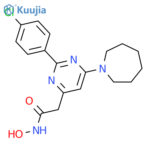4-Pyrimidineacetamide, 2-(4-chlorophenyl)-6-(hexahydro-1H-azepin-1-yl)-N-hydroxy- structure
