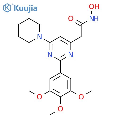 4-Pyrimidineacetamide, N-hydroxy-6-(1-piperidinyl)-2-(3,4,5-trimethoxyphenyl)- structure