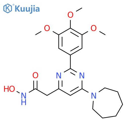 4-Pyrimidineacetamide, 6-(hexahydro-1H-azepinyl)-N-hydroxy-2-(3,4,5-trimethoxyphenyl)- structure