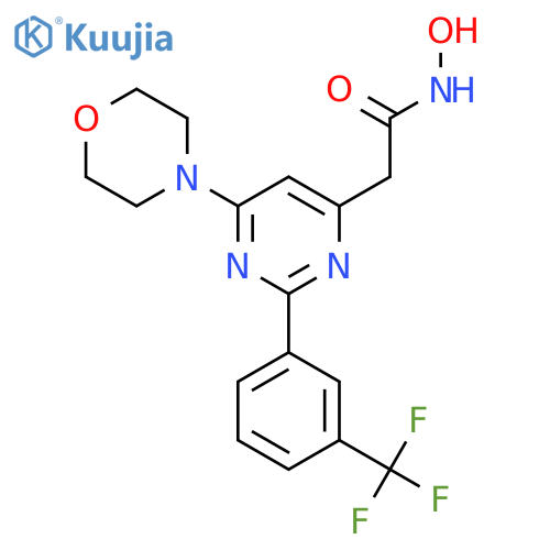 4-Pyrimidineacetamide, N-hydroxy-6-(4-morpholinyl)-2-(3-(trifluoromethyl)phenyl)- structure