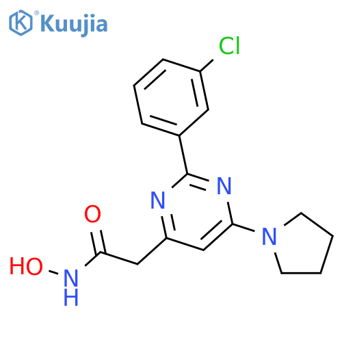 4-Pyrimidineacetamide, 2-(3-chlorophenyl)-N-hydroxy-6-(1-pyrrolidinyl)- structure
