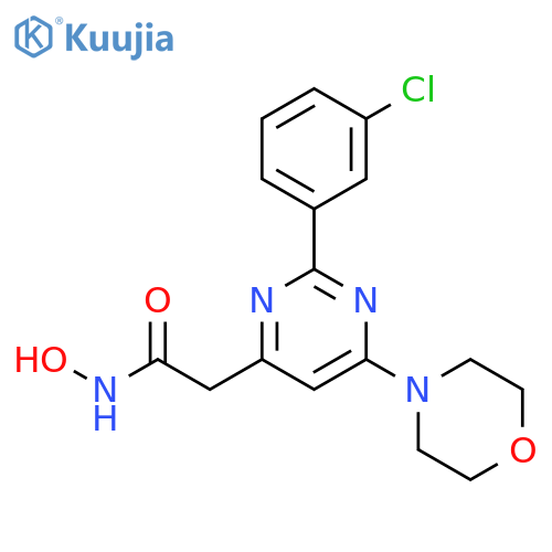 4-Pyrimidineacetamide, 2-(3-chlorophenyl)-N-hydroxy-6-(4-morpholinyl)- structure