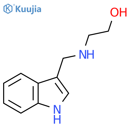 Ethanol, 2-((1H-indol-3-ylmethyl)amino)- structure