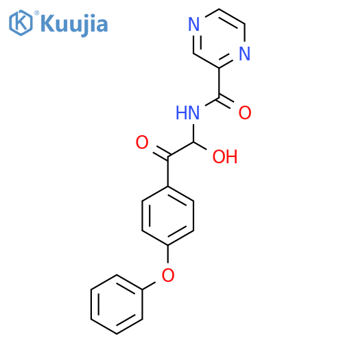 N-(1-Hydroxy-2-oxo-2-(4-phenoxyphenyl)ethyl)pyrazinecarboxamide structure