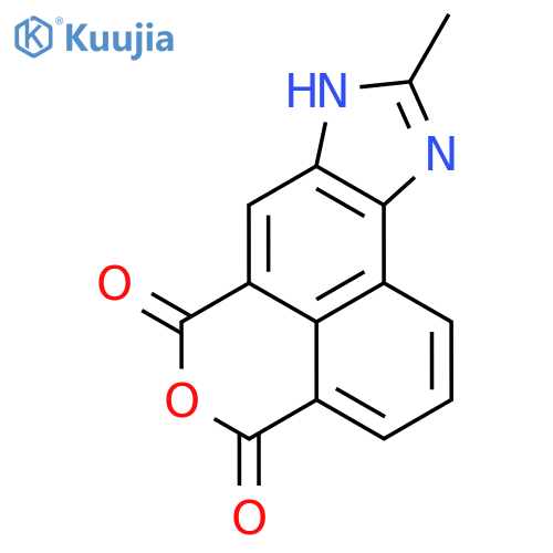 4H-Pyrano[3',4',5':4,5]naphth[1,2-d]imidazole-4,6(8H)-dione, 9-methyl- structure