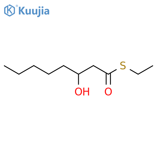 Octanethioic acid, 3-hydroxy-, S-ethyl ester, (+)- structure