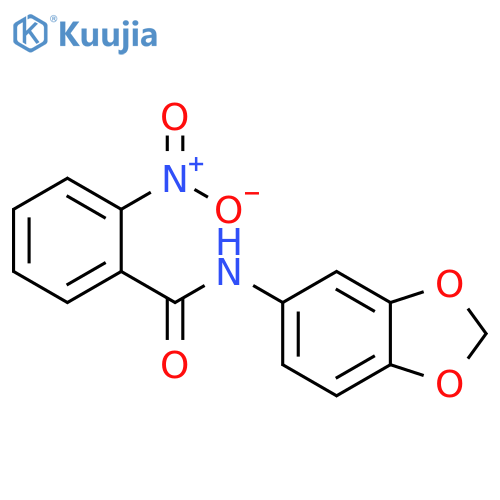 N-1,3-Benzodioxol-5-yl-2-nitrobenzamide structure