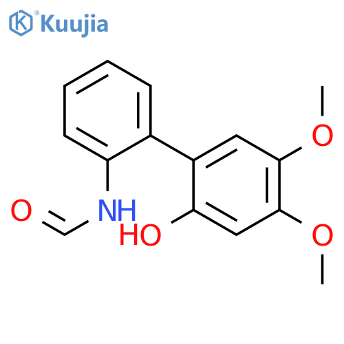Formamide, N-(2'-hydroxy-4',5'-dimethoxy[1,1'-biphenyl]-2-yl)- structure