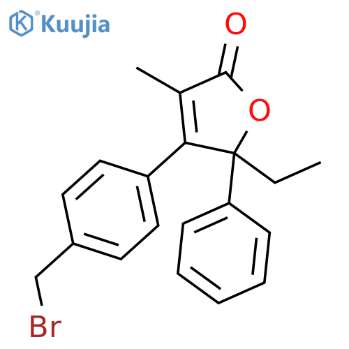 2(5H)-Furanone, 4-[4-(bromomethyl)phenyl]-5-ethyl-3-methyl-5-phenyl- structure