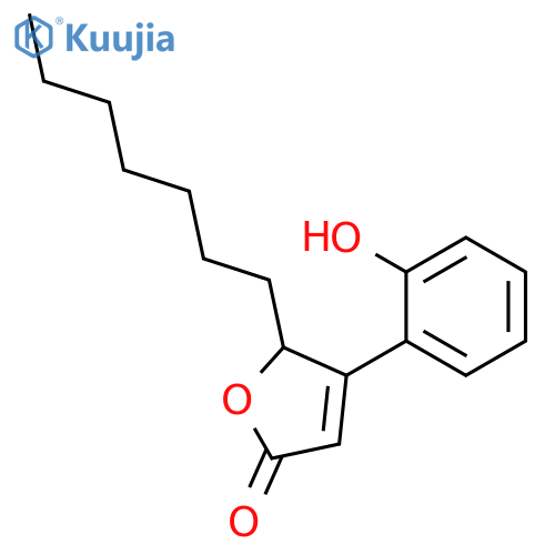 2(5H)-Furanone, 5-heptyl-4-(2-hydroxyphenyl)- structure