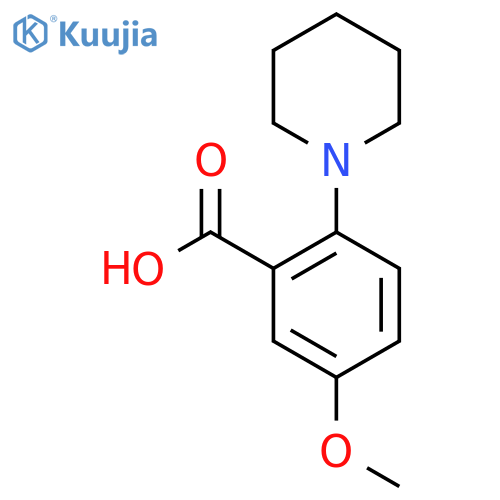5-Methoxy-2-(piperidin-1-yl)benzoic acid structure