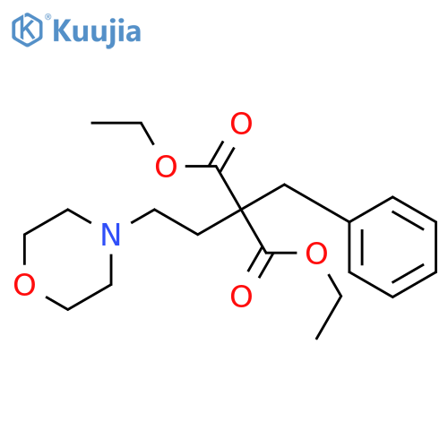 Propanedioic acid, [2-(4-morpholinyl)ethyl](phenylmethyl)-, diethyl ester structure