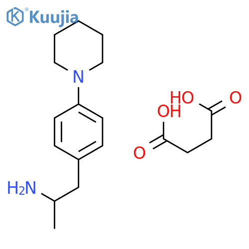 Phenethylamine, alpha-methyl-4-piperidino-, succinate structure