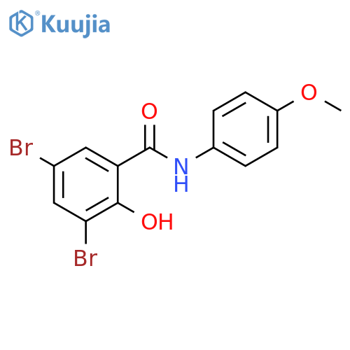 Benzamide, 3,5-dibromo-2-hydroxy-N-(4-methoxyphenyl)- structure