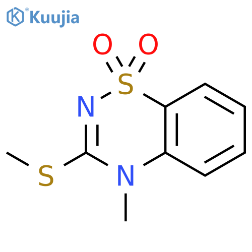 4-Methyl-3-methylthio-4H-1,2,4-benzothiadiazin-1,1-dioxide structure
