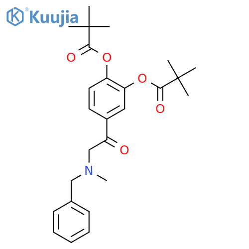 4-(2-(Benzyl(methyl)amino)acetyl)-1,2-phenylene bis(2,2-dimethylpropanoate) structure