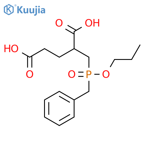 Pentanedioic acid, 2-[[(phenylmethyl)propoxyphosphinyl]methyl]- structure