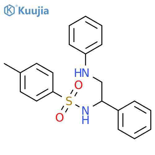 Benzenesulfonamide, 4-methyl-N-[1-phenyl-2-(phenylamino)ethyl]- structure