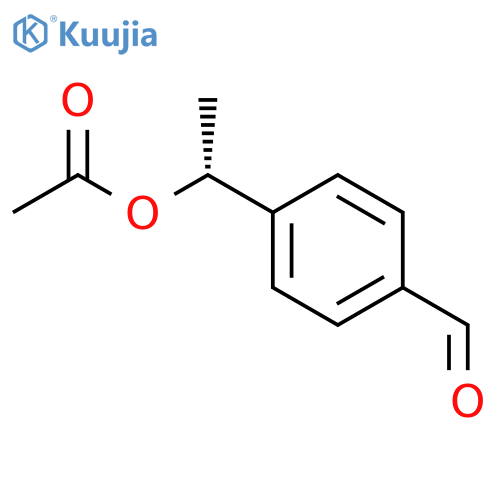 Benzaldehyde, 4-[(1R)-1-(acetyloxy)ethyl]- structure