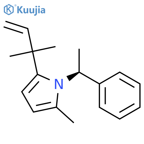 1H-Pyrrole, 2-(1,1-dimethyl-2-propenyl)-5-methyl-1-[(1S)-1-phenylethyl]- structure
