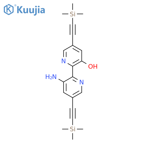 [2,2'-Bipyridin]-3-ol, 3'-amino-5,5'-bis[(trimethylsilyl)ethynyl]- structure