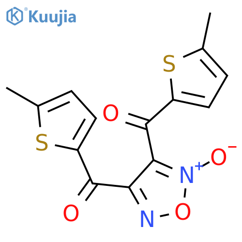 Methanone, (2-oxido-1,2,5-oxadiazole-3,4-diyl)bis[(5-methyl-2-thienyl)- structure
