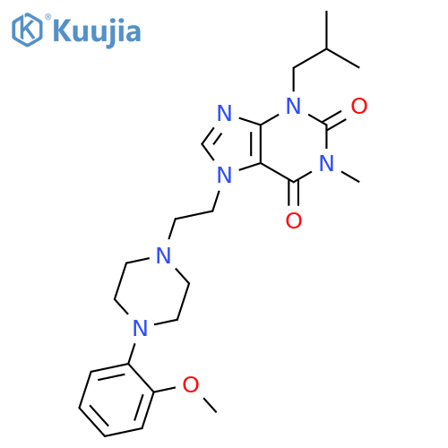 1H-Purine-2,6-dione, 3,7-dihydro-7-[2-[4-(2-methoxyphenyl)-1-piperazinyl]ethyl]-1-methyl-3-(2-methylpropyl)- structure