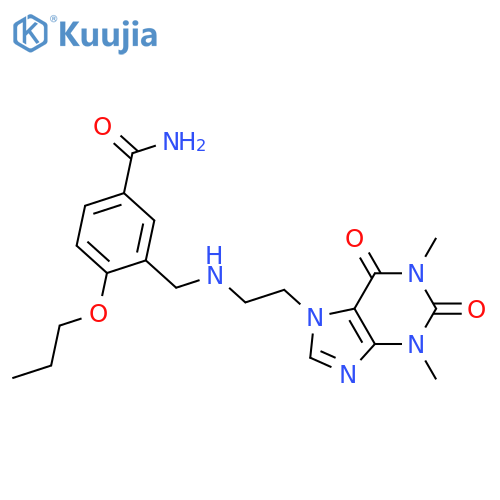 Benzamide, 4-propoxy-3-[[[2-(1,2,3,6-tetrahydro-1,3-dimethyl-2,6-dioxo-7H-purin-7-yl)ethyl]amino]methyl]- structure